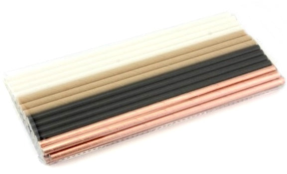 40 PACK PAPER STRAWS MIX METALIC AND PLAIN COLOUR. AP8253 \\\KD19171