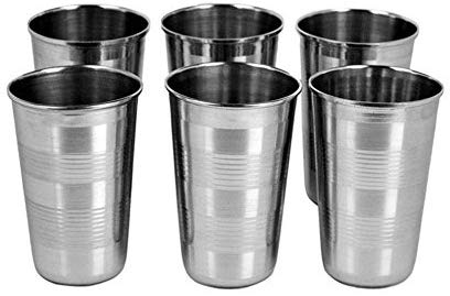 STAINLESS STEEL GLASS 11.5CM X 7CM. TS33792 \\\KD19204