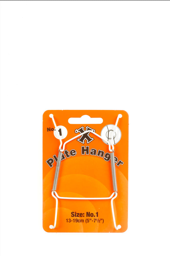 SHAW X NO. 1 WHITE PLATE HANGER 13CM - 19CM. FS14022 \\\KD19209