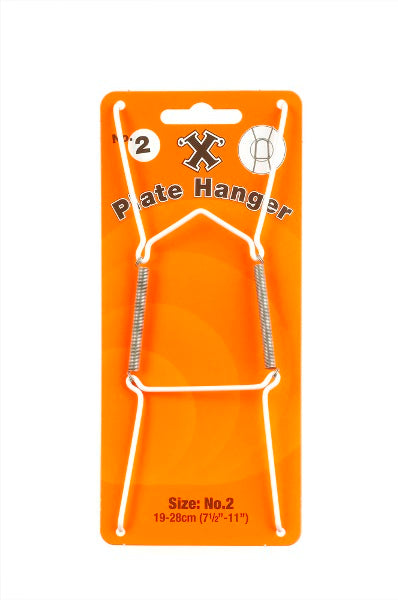 SHAW X NO. 2 WHITE PLATE HANGER 19CM - 28CM. FS14024 \\\KD19210