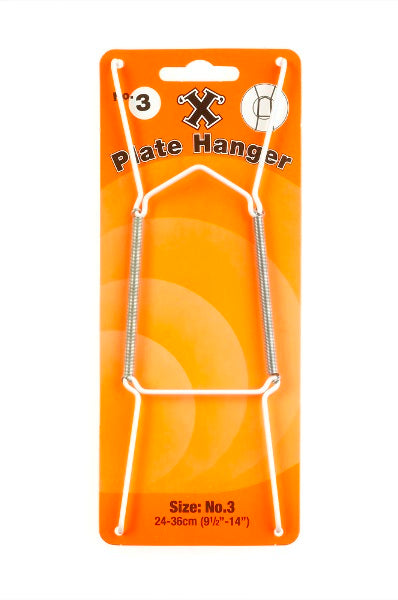 SHAW X NO. 3 WHITE PLATE HANGER 24CM - 36CM. FS14026 \\\KD19211