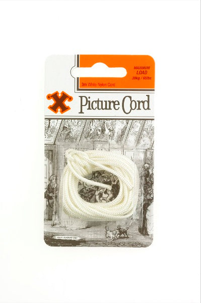 SHAW X WHITE NYLON PICTURE CORD 3M 30KG / 65LBS. FS12840 \\\KD19217