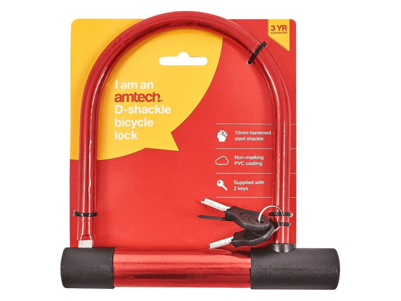 AMTECH D SHACKLE BICYCLE LOCK. T1880 \\\KD19232