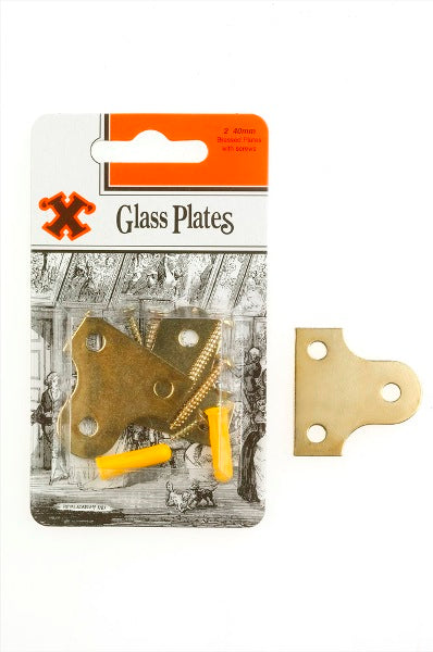 SHAW X BRASSED PLATED GLASS / FRAME PLATES 40MM 2/PK. FS13002 \\\KD19234