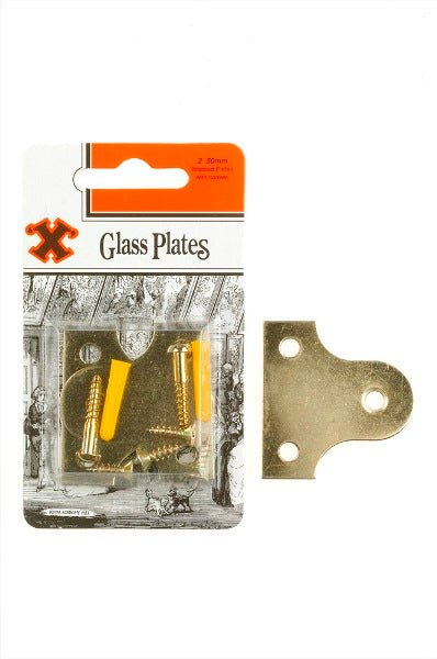 SHAW X BRASSED PLATED FRAME PLATES 50MM 2/PK. FS13004 \\\KD19236
