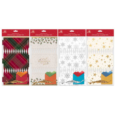 TRADITIONAL DESIGN MAKE YOUR OWN CHRISTMAS CRACKER KIT 6/PK. TA2914 \\\KD19248