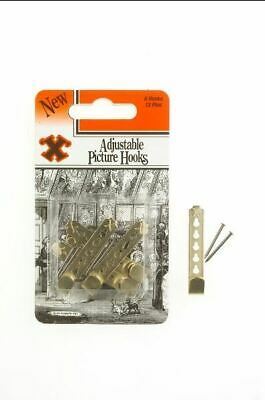 SHAW X NICKEL PLATED ADJUSTABLE PICTURE HOOKS 6/PK. FS12873 \\\KD19258