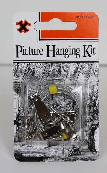 SHAW X NICKEL PLATED PICTURE HANGING KIT. FS12881 \\\KD19260