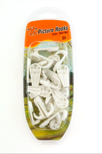 SHAW X LARGE HARD WALL PICTURE HOOKS 20/PK. FS12896 \\\KD19265