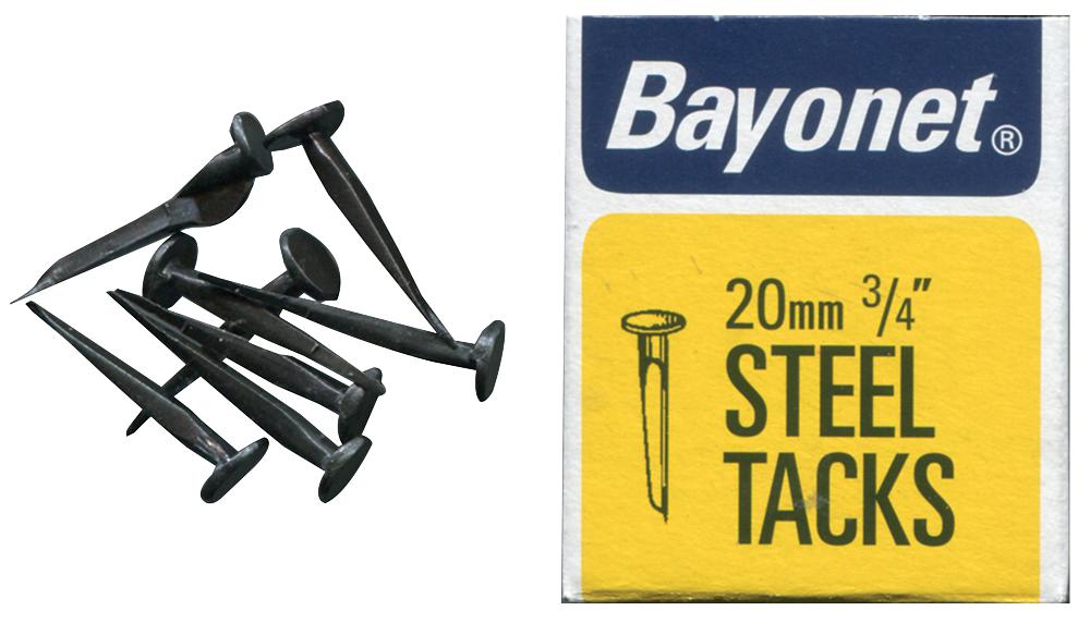 BAYONET STEEL BLUED TACKS 20MM 50G. FS10208 \\\KD19269