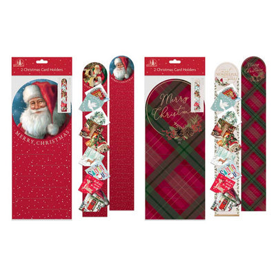 TRADITIONAL SANTA CHRISTMAS CARD HOLDER 2/PK. TA2950 \\\KD19280