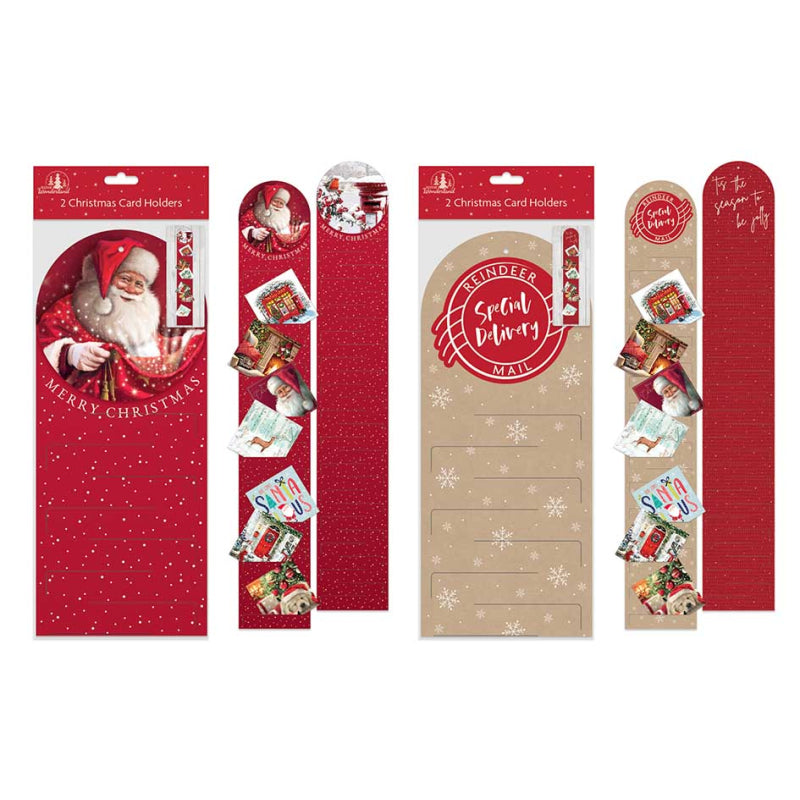 CUTE CHRISTMAS CARD HOLDER 2/PK. XC0027 \\\KD19281