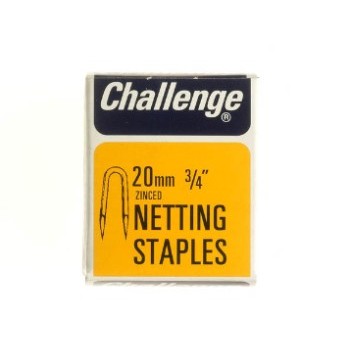 CHALLENGE ZINC PLATED NETTING STAPLES 20MM 40G. FS11204 \\\KD19289