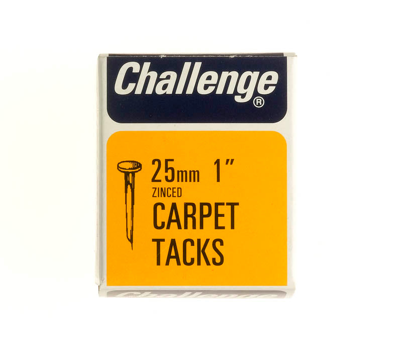 CHALLENGE ZINC PLATED CARPET TACKS 25MM 40G. FS11404 \\\KD19290