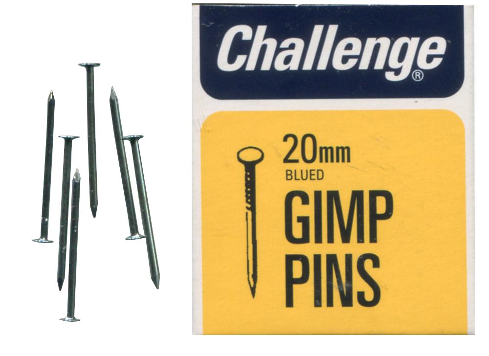 CHALLENGE BLUED GIMP PINS / UPHOLSTERY TACKS 20MM 30G. FS11420 \\\KD19293
