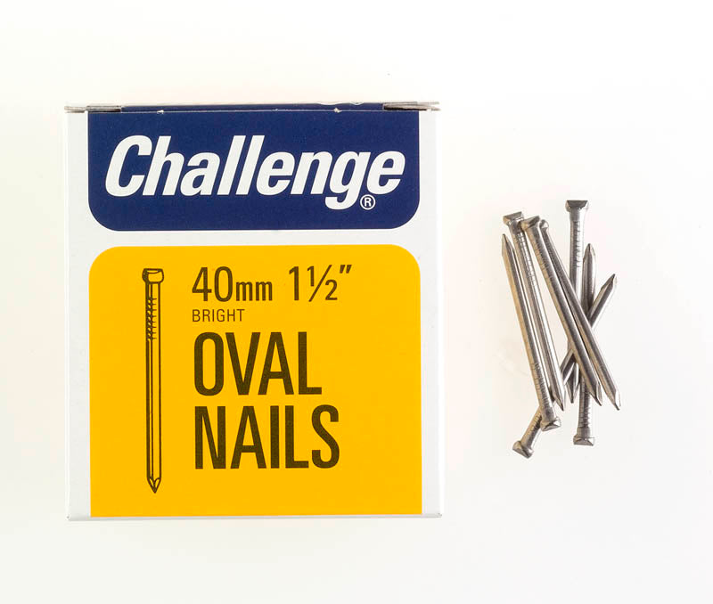 CHALLENGE BRIGHT OVAL NAILS 40MM 225G. FS12014 \\\KD19310