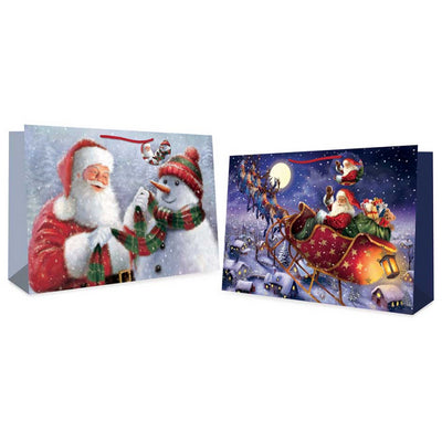 SUPER JUMBO TRADITIONAL SANTA / SNOWMAN GIFT BAG. TA2982 TA2867 \\\KD19312
