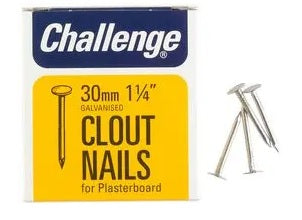 CHALLENGE GALVANISED CLOUT NAILS 50MM 225G. FS12025 \\\KD19317