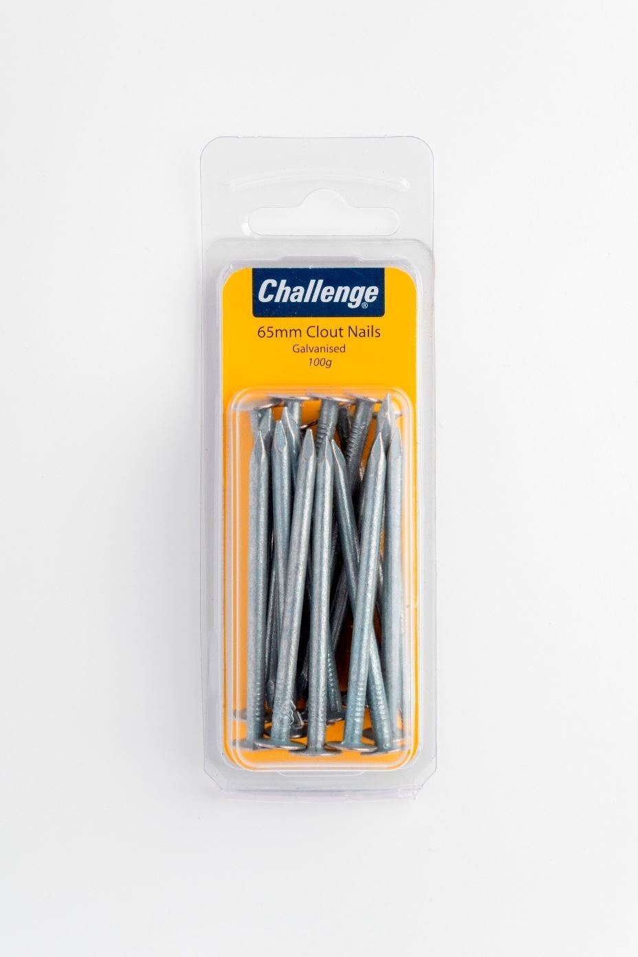 CHALLENGE GALVANISED CLOUT NAILS 65MM 225G. FS12027 \\\KD19318