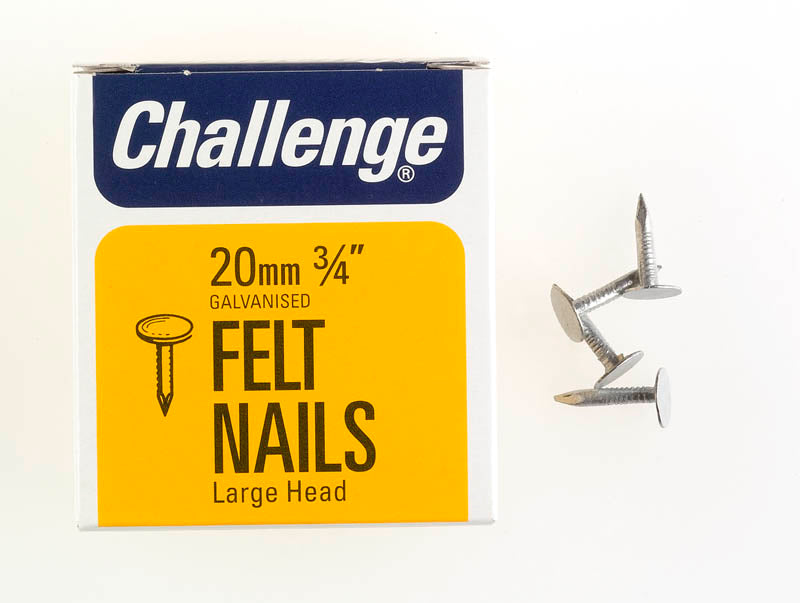 CHALLENGE GALVANISED FELT NAILS 20MM 225G. FS12028 \\\KD19320