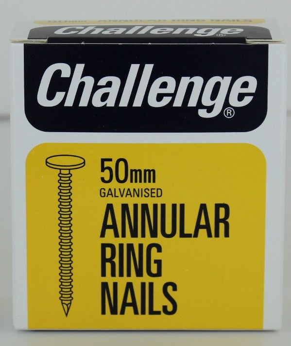 CHALLENGE GALVANISED ANNULAR RING NAILS 50MM 225G. FS12069 \\\KD19323