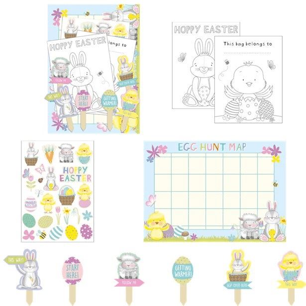 EASTER PARTY CHILDRENS EGG HUNT KIT. EW26382 \\\KD19345