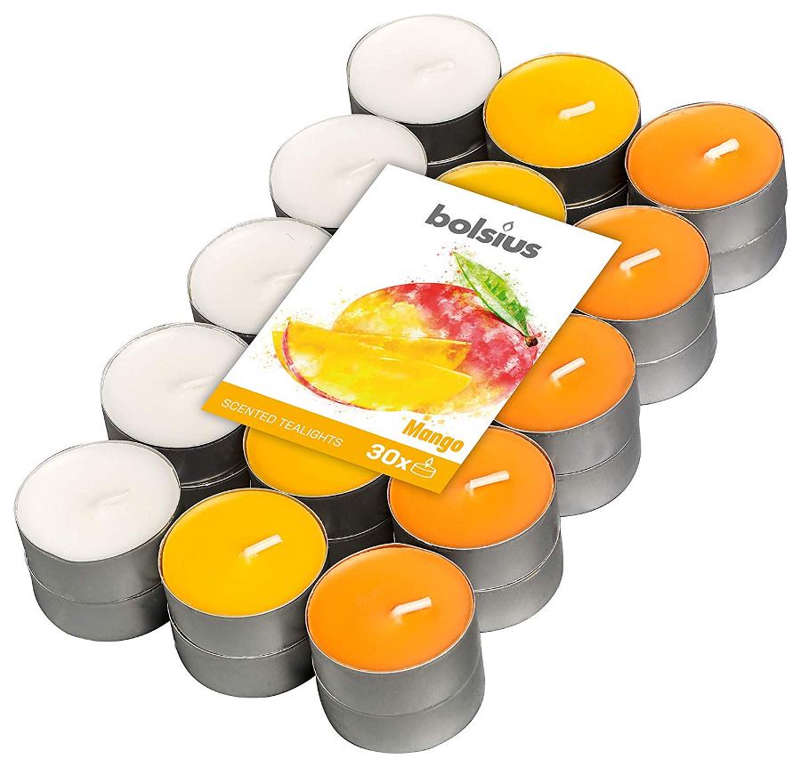 BOLSIUS SCENTED TEALIGHT CANDLES PACK OF 30 - MANGO. 101826944410 \\\KD19357