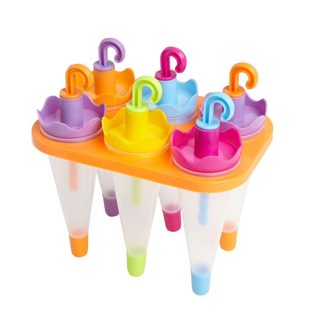 KITCHEN CRAFT PLASTIC UMBRELLA SHAPED ICE LOLLY MOULDS. KCLOLLYUMB \\\KD19362