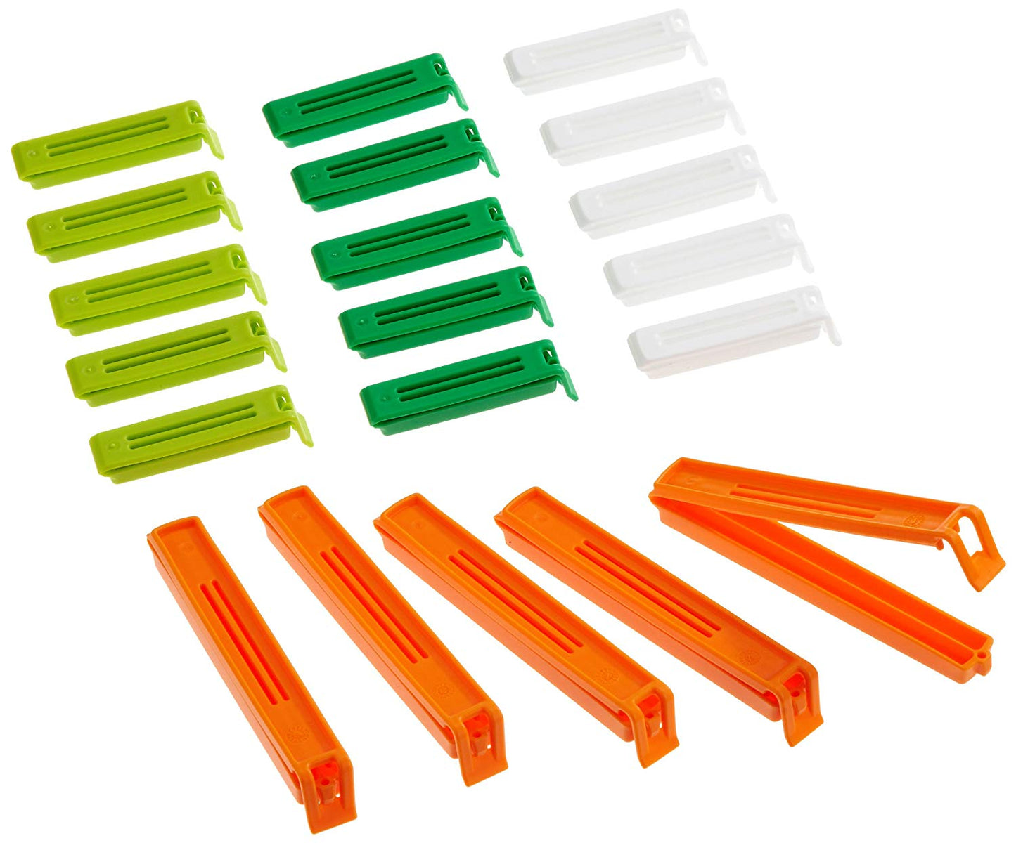 KITCHEN CRAFT PLASTIC 20 PCS BAG CLIPS MULTI-COLOUR  9 X 12 X 16 CM. KCCLIPSASST \\\KD19366