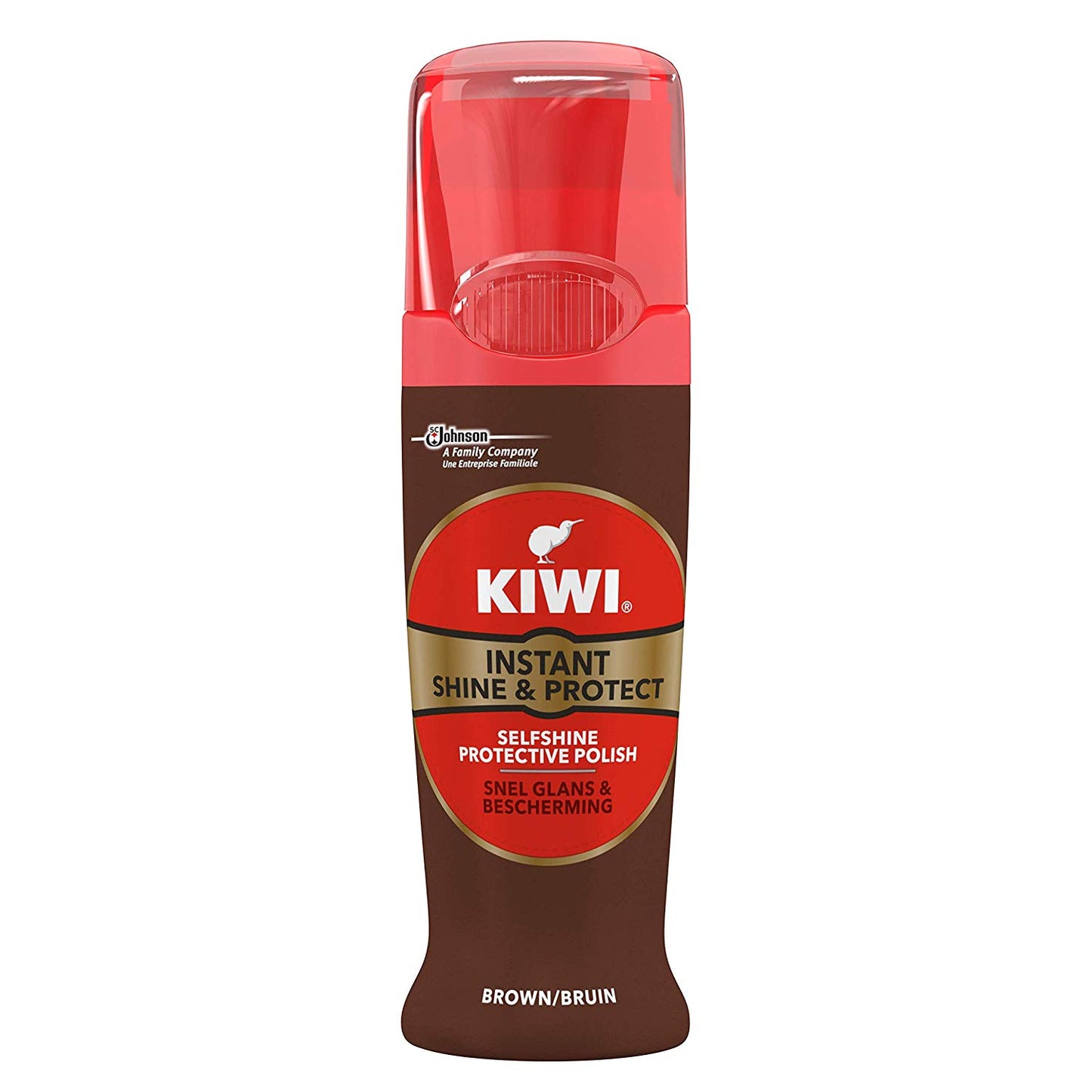 KIWI SHINE & PROTECT BROWN WITH SPONGE APPLICATOR LIQUID 75ML. 82886 \\\KD19379