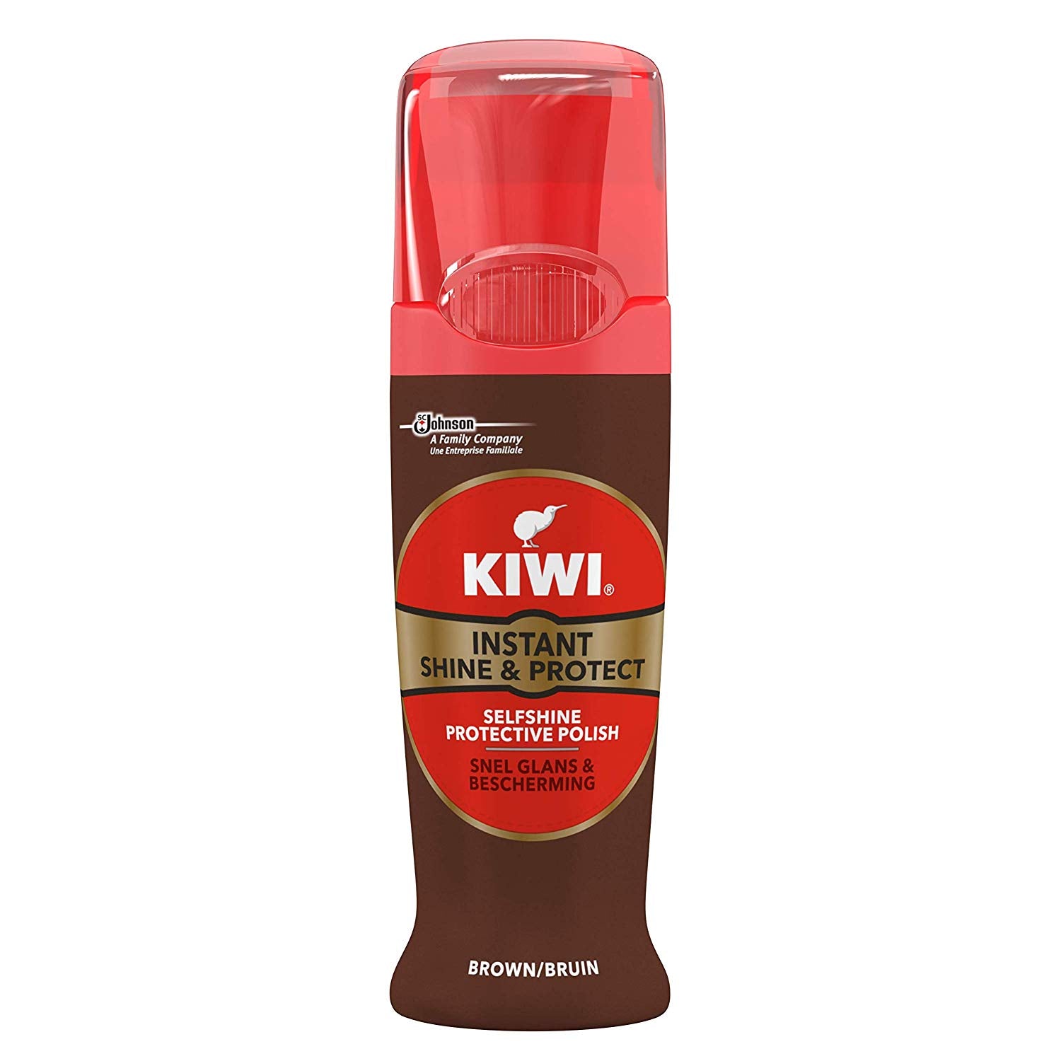 KIWI SHINE & PROTECT BROWN WITH SPONGE APPLICATOR LIQUID 75ML. 82886 \\\KD19379