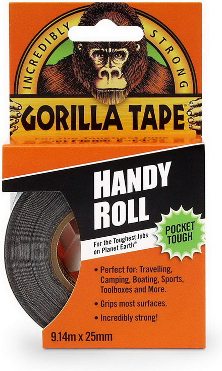 GORILLA GLUE HANDY ROLL DUCT TAPE BLACK 9 M BLACK. 117803 \\\KD19380