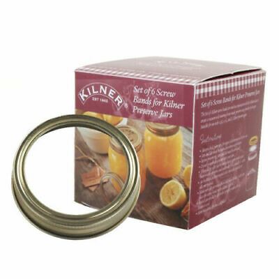 KILNER REPLACEMENT SCREW TOP PRESERVE JARS BANDS GOLD SET OF 6. 0025397 \\\KD19395