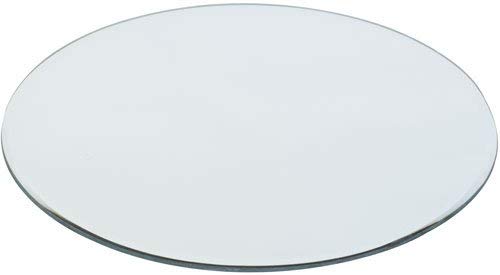 ROUND GLASS MIRROR CANDLE PLATE STAND 12CM. GW1114 \\\KD19405