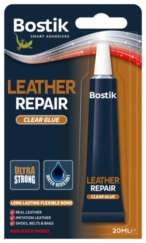 BOSTIK LEATHER REPAIR CLEAR GLUE 20GM. 30803758 110943 \\\KD19458