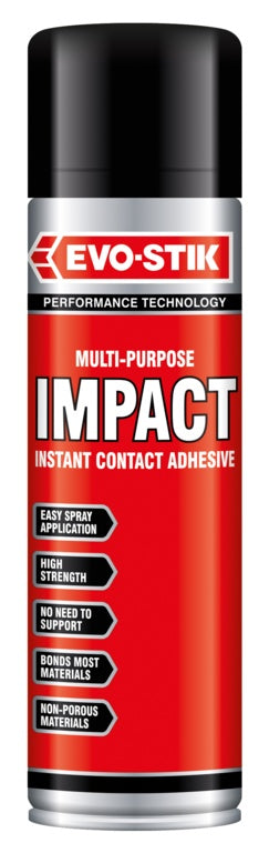 EVO STIK IMPACT CONTROL ADHESIVE SPRAY 500ML. 30812367 109473 \\\KD19462