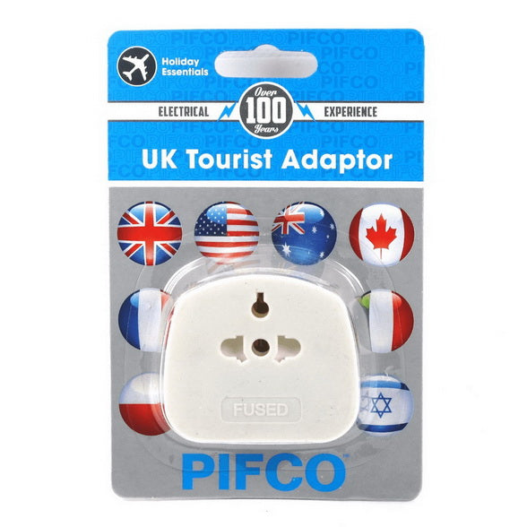 PIFCO HOLIDAY ESSENTIALS UK TOURIST ADAPTOR. TVL1012 PIF2039 \\\KD19488