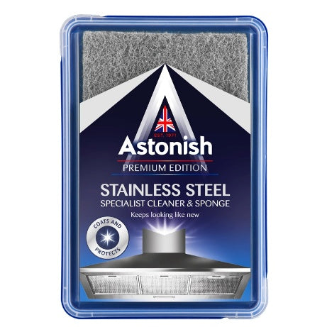 ASTONISH PREMIUM STAINLESS STEEL SPECIAL CLEANER WITH SPONGE 250G. C8620 \\\KD19498