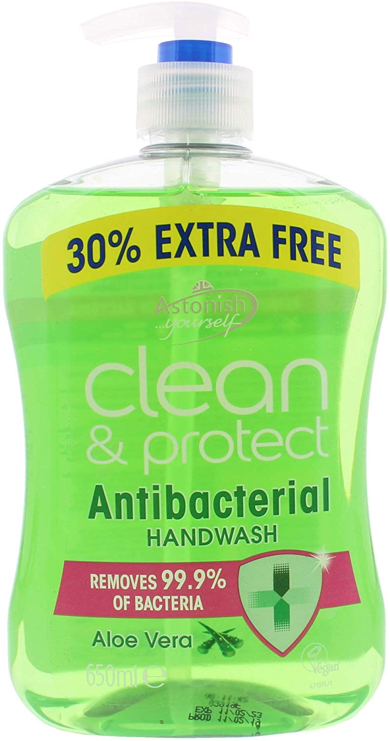 ASTONISH ALOE VERA CLEAN & PROTECT ANTIBACTERIAL HANDWASH 600 ML. TOAST010 \\\KD19501