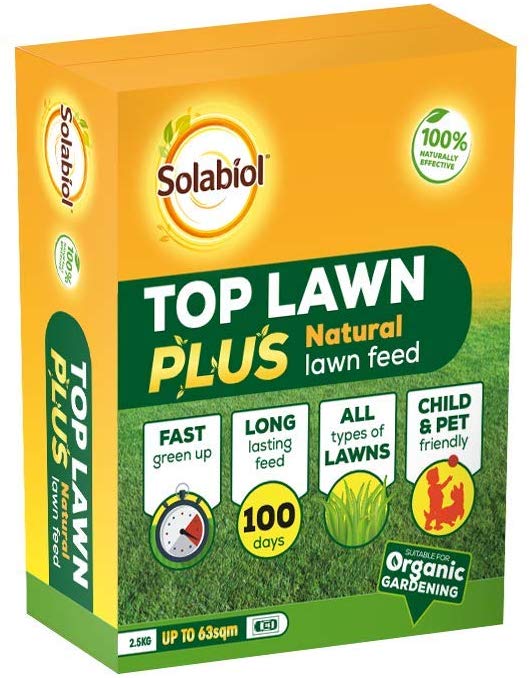 SOLABIOL TOP LAWN PLUS NATRUAL LAWN FEED 2.5KG UP TO 63SQM. 86600680 \\\KD19507