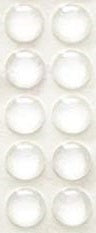 BEST SELF ADHESIVE CLEAR ROUND BUFFER 10MM 10/PK. 43185 \\\KD19510