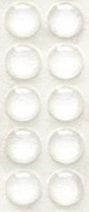 BEST SELF ADHESIVE CLEAR ROUND BUFFER 13MM 10/PK. 43186 \\\KD19511