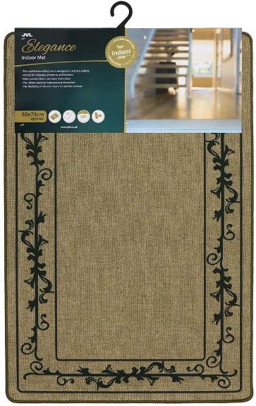 JVL ELEGANCE BORDER INDOOR MAT 75CM X 50CM. 01-202 \\\KD19587