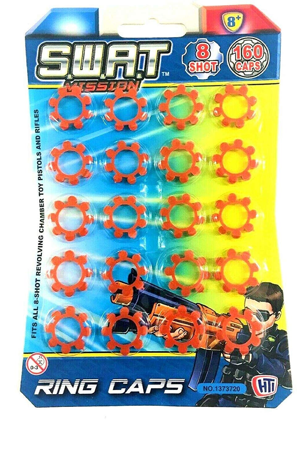 SWAT RING CAPS CAP FITS ALL 8 SHOT TOY CAP GUN CAPS 160. 1373720 \\\KD19588