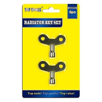 TOP TOOLS BRASS PLATED RADIATIOR KEY SET 2/PK. HW5736 \\\KD19615