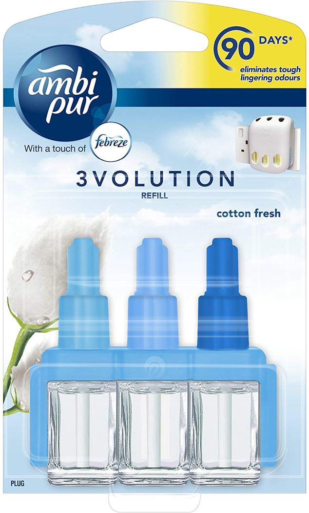 AMBI PUR 3VOLUTION COTTON AIR FRESHENER PLUG-IN DIFFUSER REFILL 20 ML. 2664 \\\KD19618