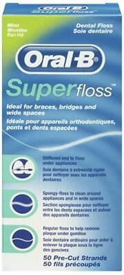 ORAL-B MINT SUPERFLOSS DENTAL FLOSS 50 PIECES. PTTOORA233A \\\KD19621