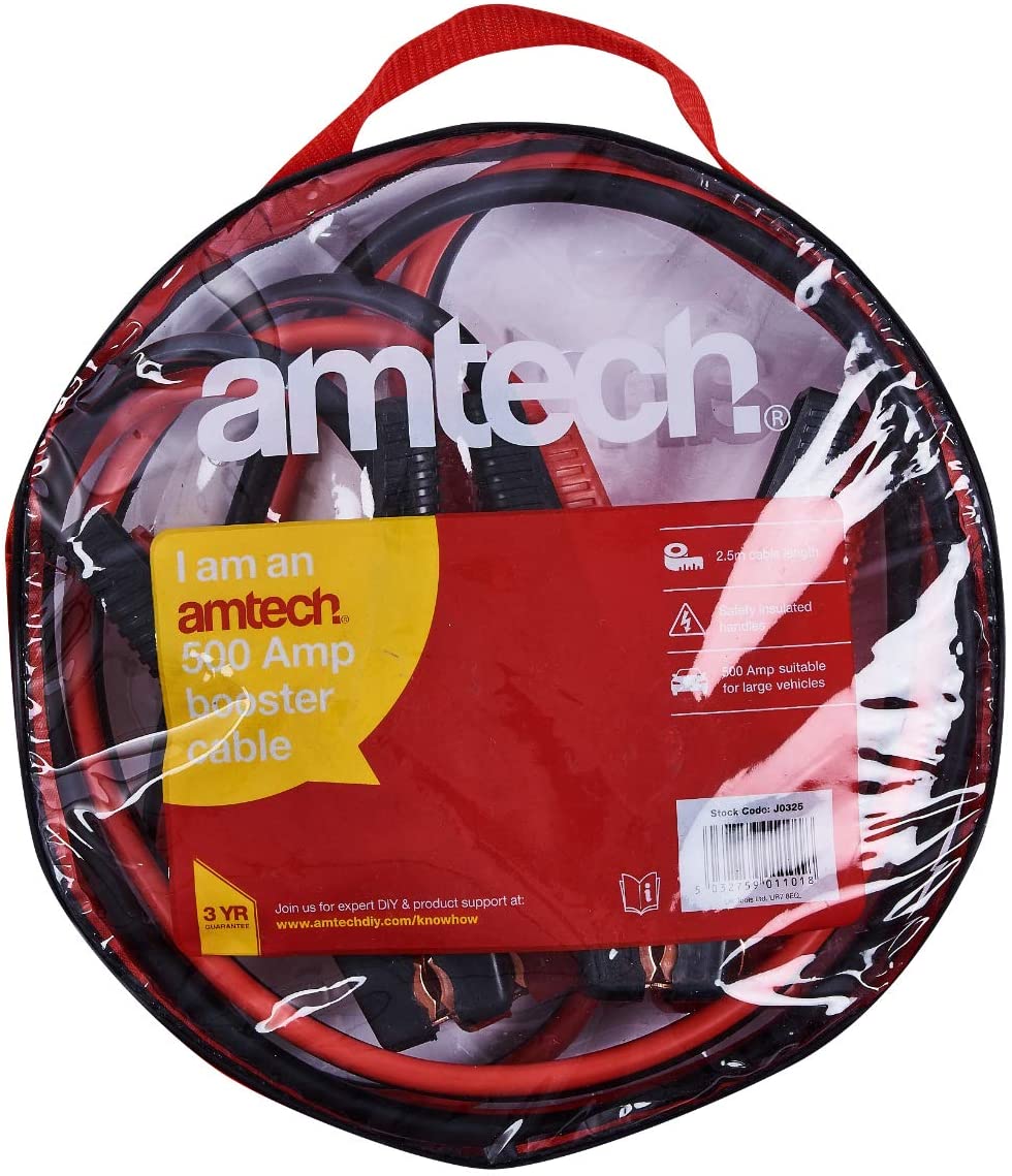 AMTECH JUMP LEADS 500A 2.5M CABLE. AMJ0325 \\\KD19676