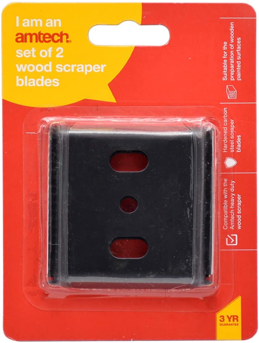 AMTECH 4-WAY WOOD SCRAPER BLADE SET 2/PK. G4518 \\\KD19690