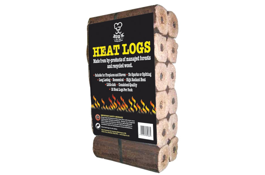 BIG K COMPRESSED SAW DUST HEAT LOGS 12/PK. LGHEAT \\\KD19694